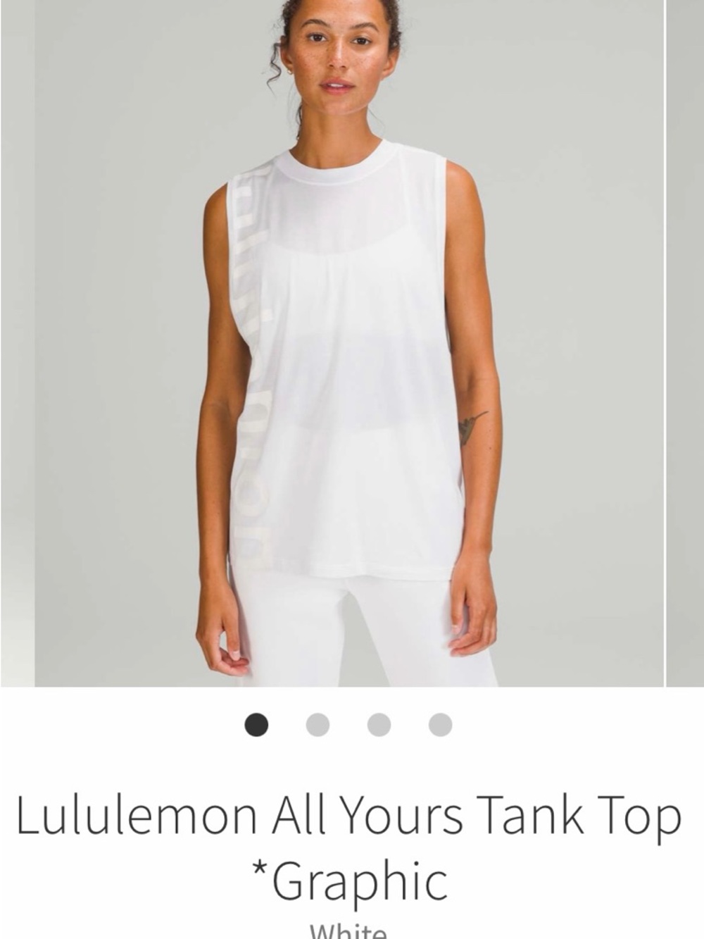 lululemon athletica All Yours Graphic Tank Top - White